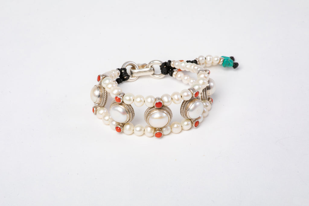 Pearl Setting Bracelet  with Pearls