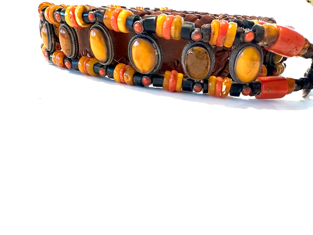 Royal Amber  beaded belt