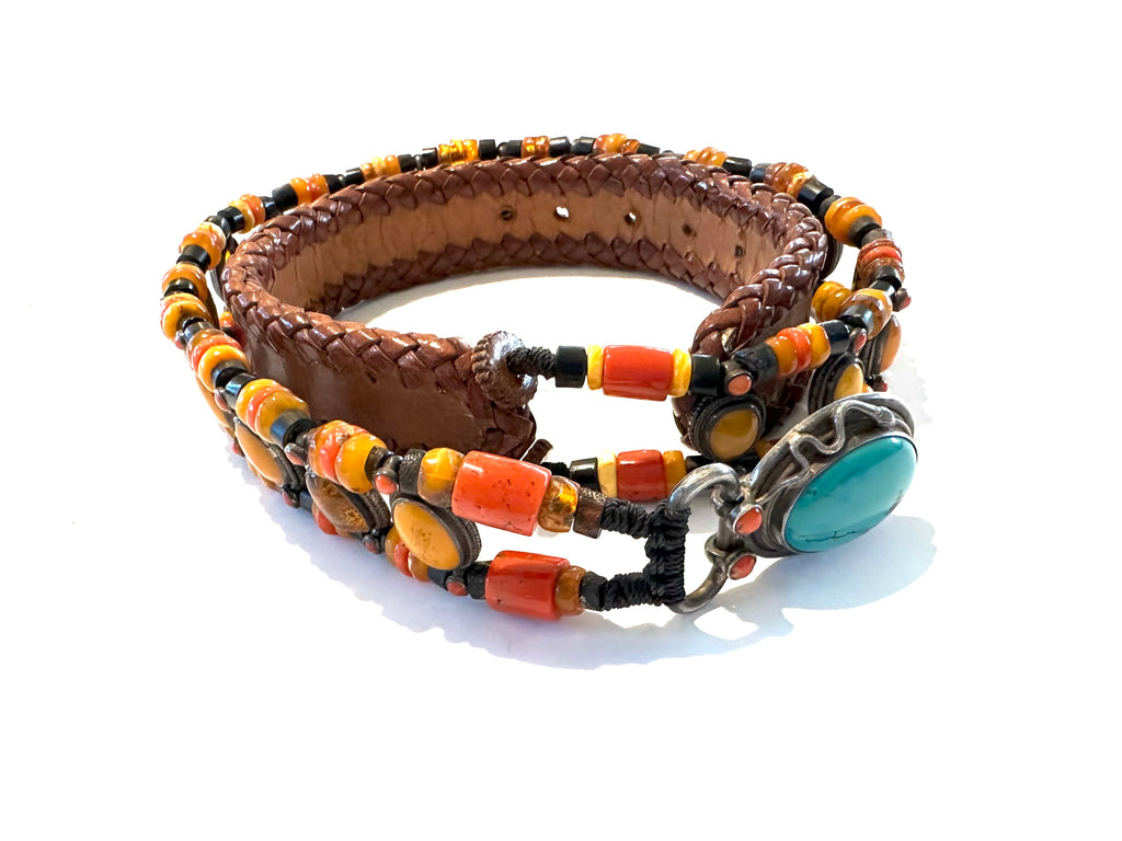 Royal Amber  beaded belt
