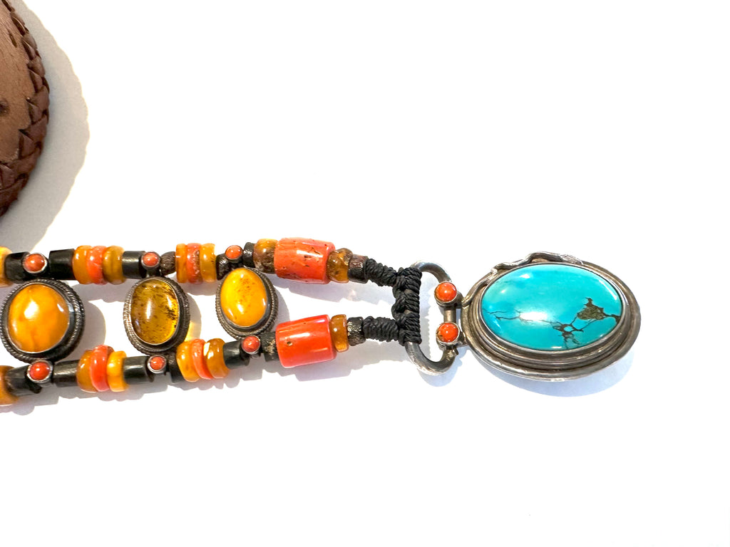 Royal Amber  beaded belt