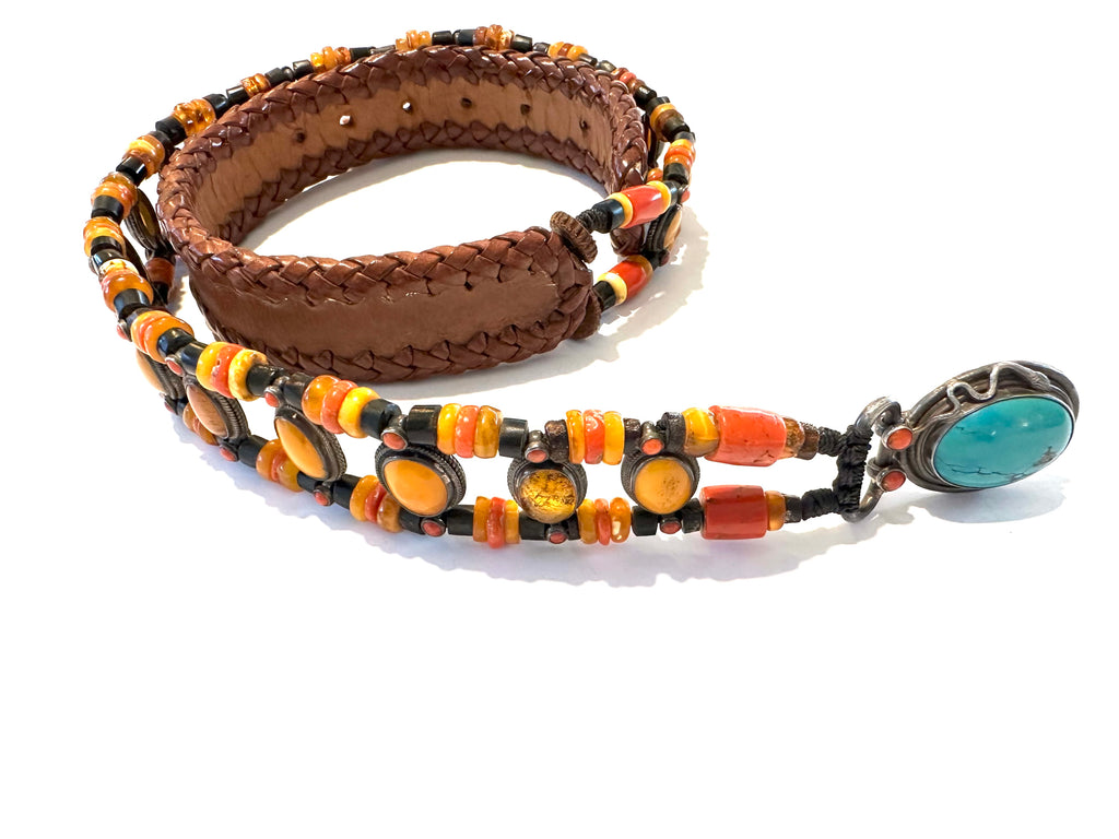 Royal Amber  beaded belt