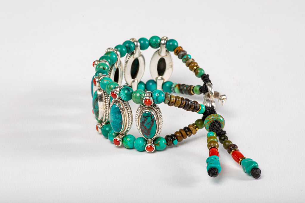 Oval Turquoise Setting Bracelet  with Turquoise