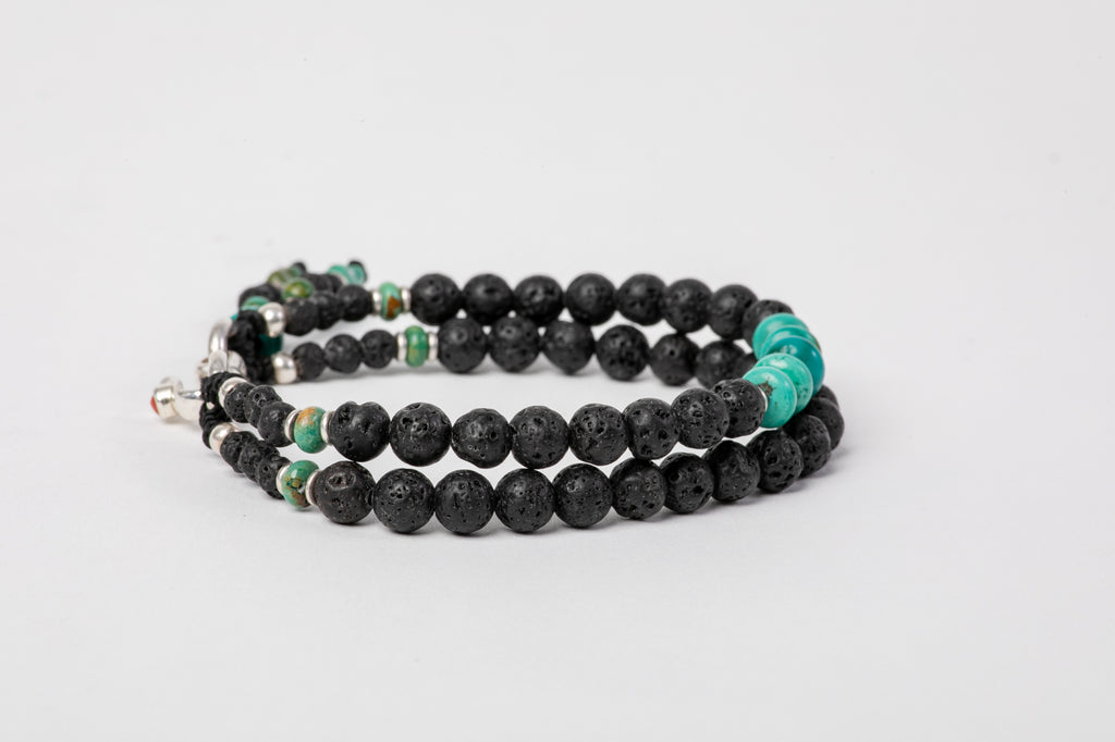 Lava beads bracelet - Turquoise